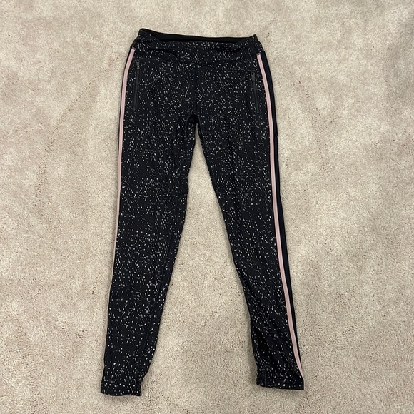 Lululemon C5 yoga Pants with Light Pink Piping  Size 4 - Picture 1 of 8
